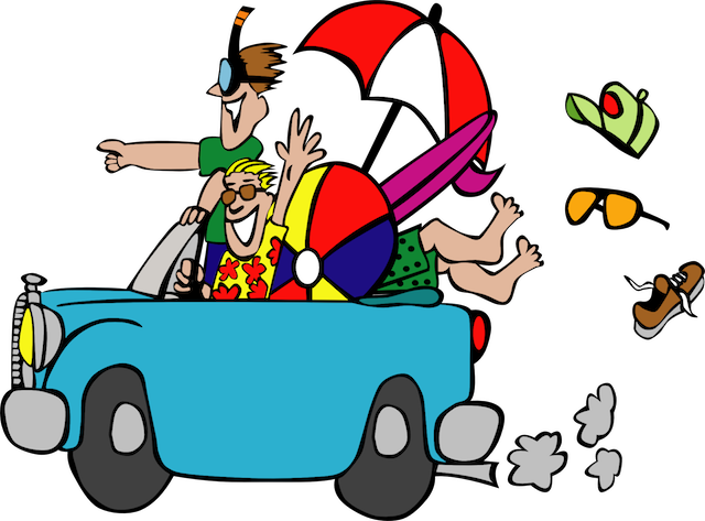 family road trip illustration