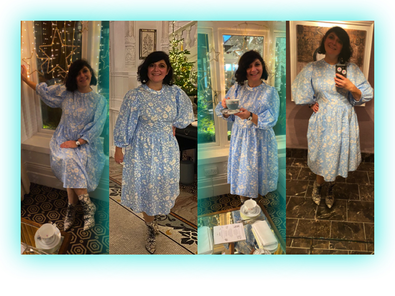 fashion in 2022 monica costa puffer sleeves dress