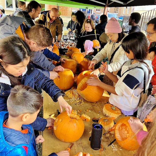 Families can enjoy a free pumpkin patch in Richmond town centre on Saturday 26th October PIC Be Richmond