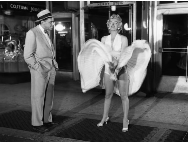 Marilyn Monroe Still lifting skirts and spirits - or just stirring debate? the seven year itch movie scene