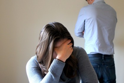 couple not looking at each other and sad thinking of divorce and separation