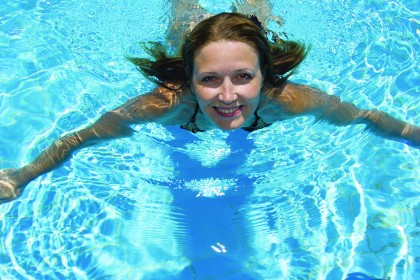 swimming woman
