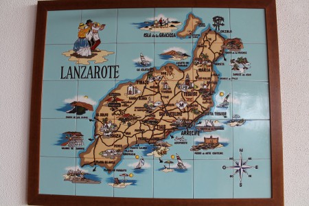 lanzarote map on tiles