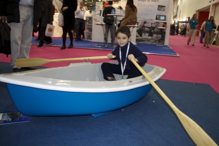 london boat show boat child