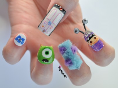 monsters inc Kayleigh OConnor Nail Art Monsters Inc3D