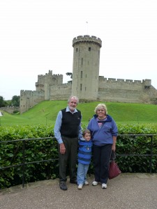 Warwick Castle with the grandparents