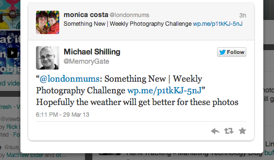 Twitter quote London Mums Memory Gate