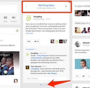 Search hashtags in posts Googleplus