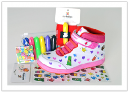 shoes and art skribbies