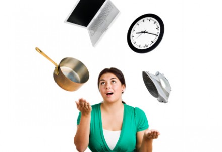 Working mum juggling