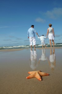 blog family on beach