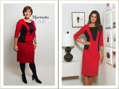 marisota red dress collage