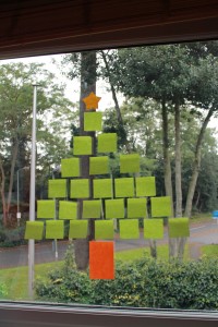 post-it notes advent calendar
