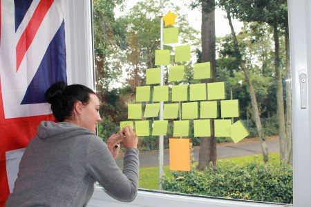 post-it notes advent calendar twitter planning