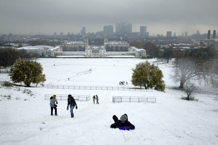 Greenwich Park in the snow