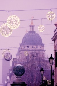 Greenwich St Alfege church Greenwich at Xmas