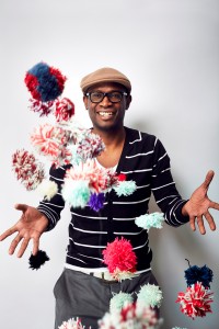 Photo of Marcus with pompoms