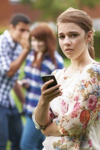 Teenage Girl Victim Of Bullying By Texts On Mobile Phone