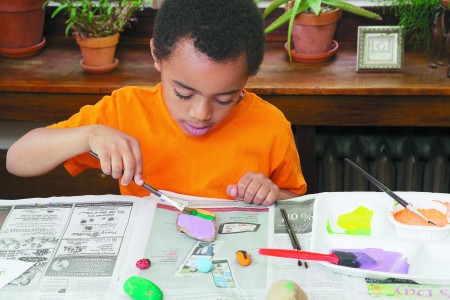 Gardening Lab for Kids Rock bugs