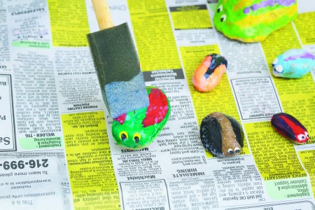 Gardening Lab for Kids Rock bugs