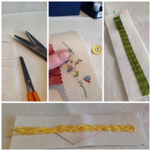 cutting and stitching