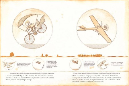 book pilot illustration little print author page