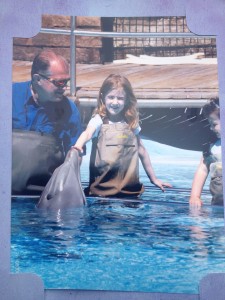 Alessia & dolphin photo