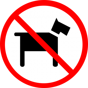no dogs sign