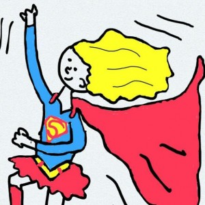 Super woman london mums illustrations 