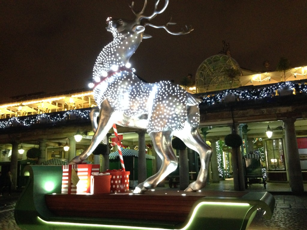 Christmas in London 2014 covent garden reindeer