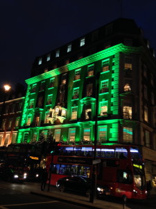 London Christmas 2014 green lights fortum and mason
