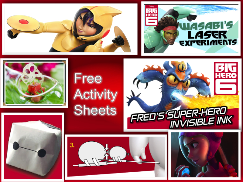 FREE ACTIVITY SHEETS Big Hero 6 Collage