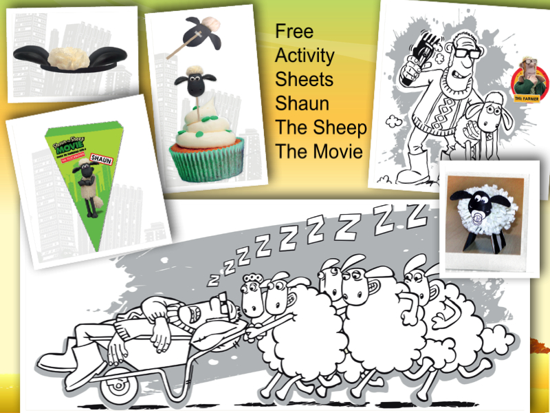 FREE ACTIVITY SHEETS Shaun the Sheep the movie collage