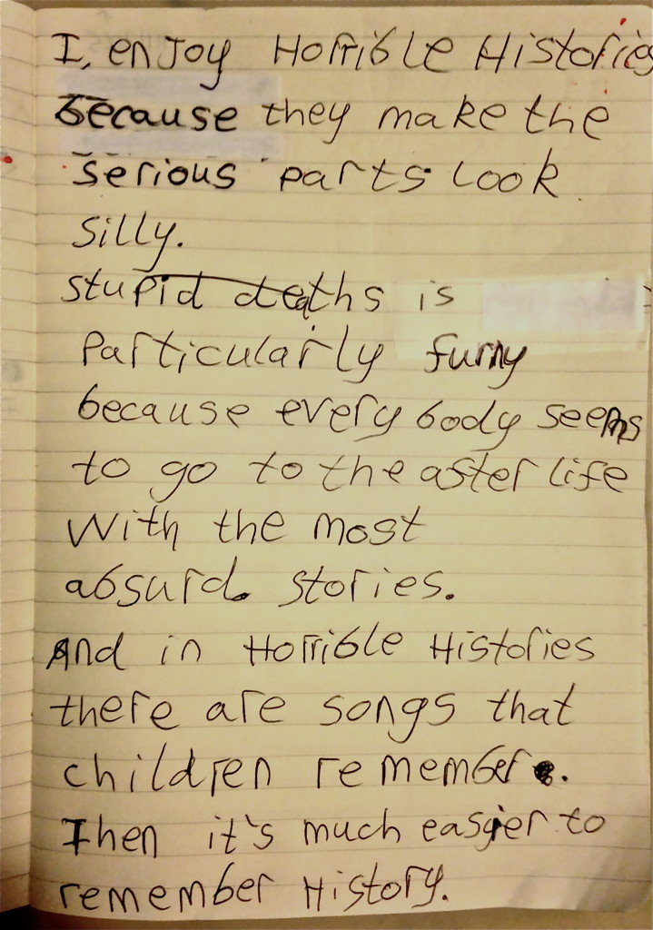 Horrible histories London Mums magazine Diego child reporter