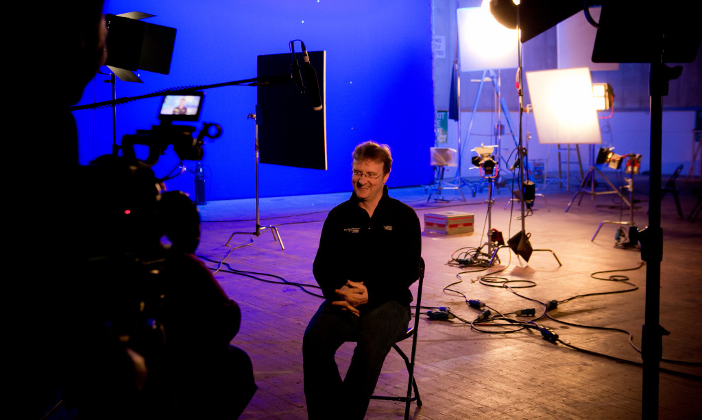 Robot Overlords co-writer Mark Stay on set. Photo by www.mpsv.co.uk