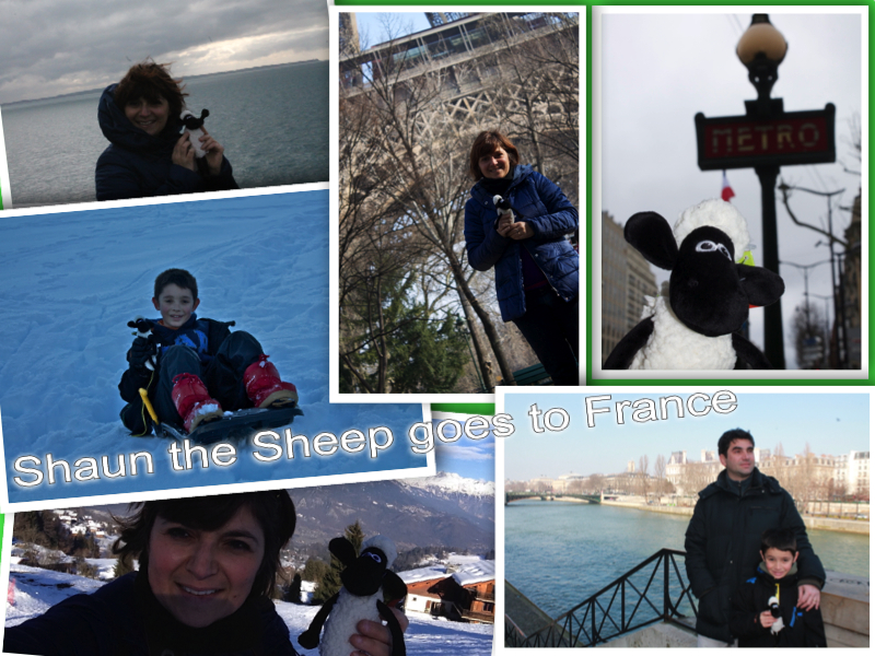 Shaun the Sheep goes to France collage