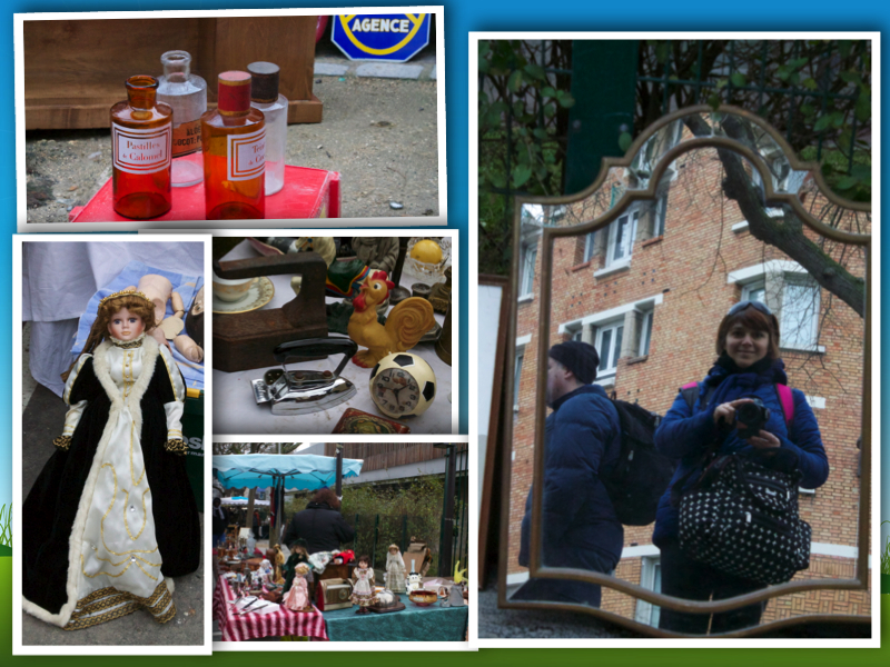 antique market in Paris roard trip to france
