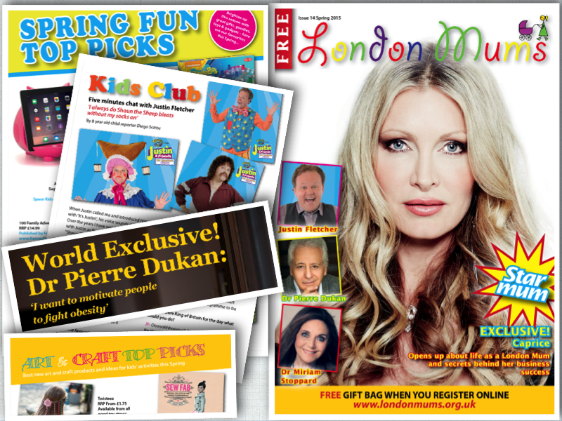 London Mums Magazine Spring 2015 issue 14 collage
