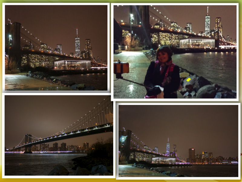 New York Brooklyn Bridge collage