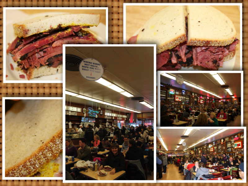 New York Dine at Katz's collage
