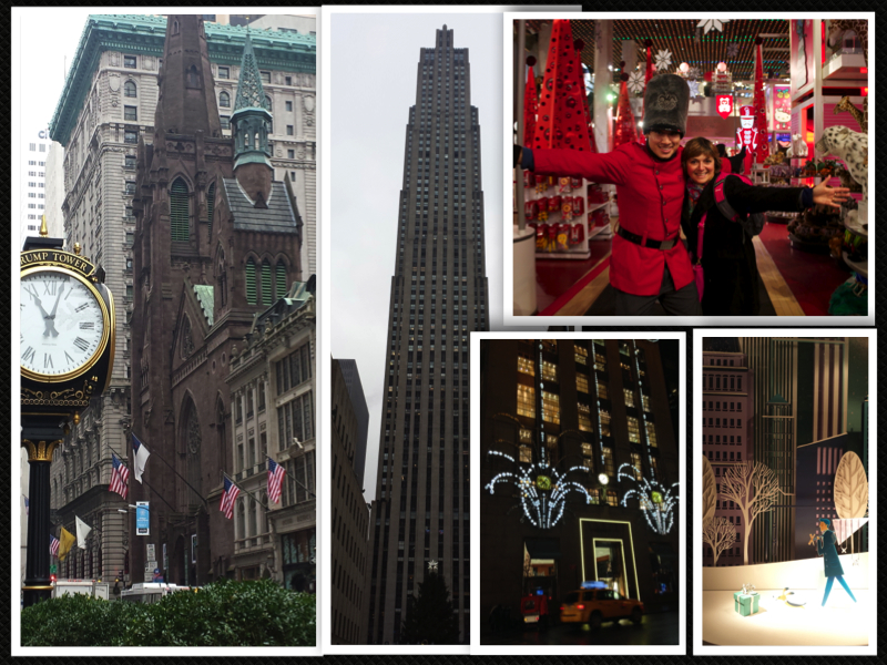 New York Fifth Avenue Tiffanys FAO Schwatz collage