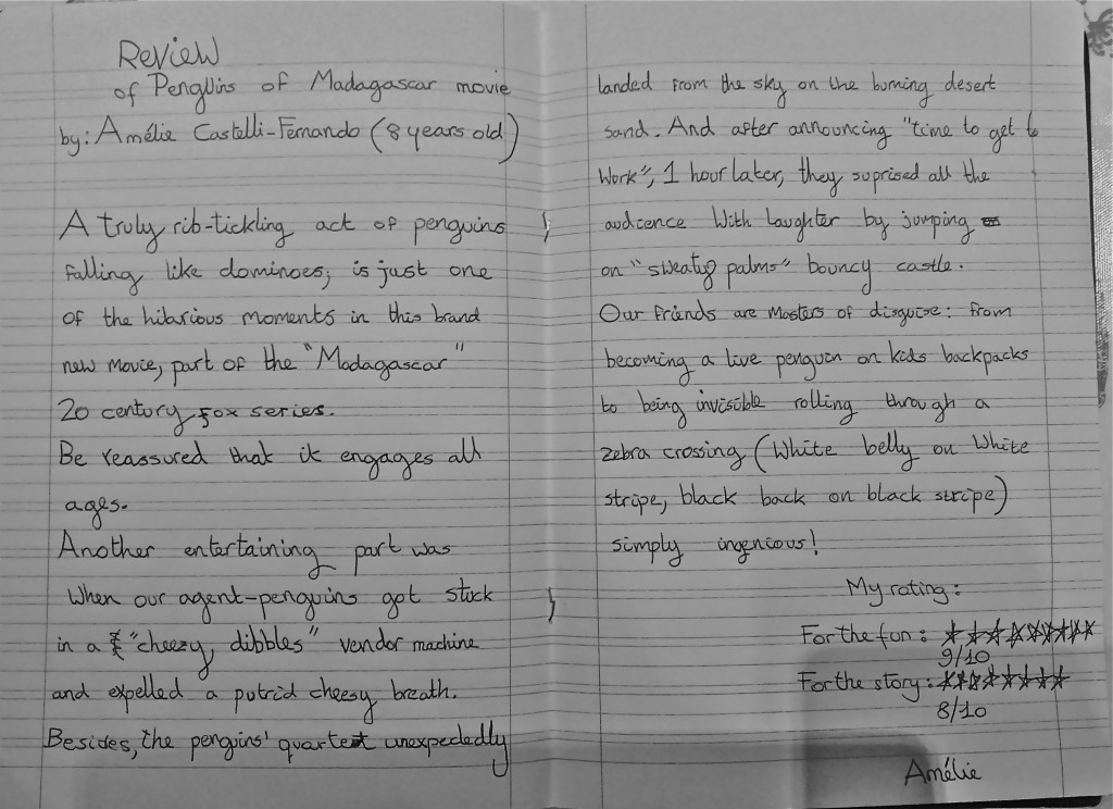 Penguins of Madagascar Movie Amelie review