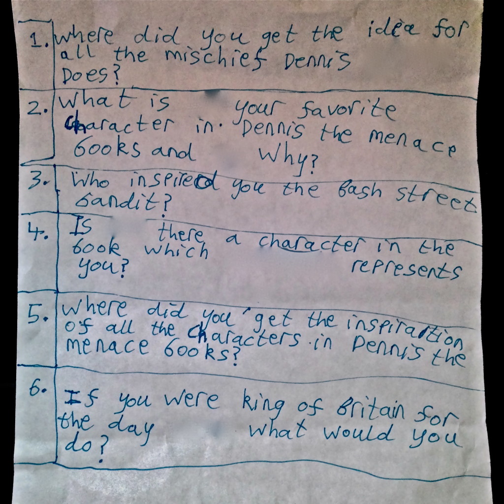 Steven questions from Diego - Dennis the Menace