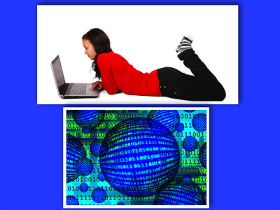 Child internet safety collage