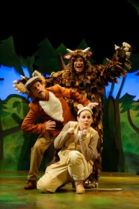 Gruffalo2015FoxTrio2 ellie bell, timothy Richey & Owen Guerin (as The Gruffalo)