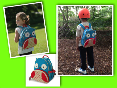 Owl backpack back to school collage