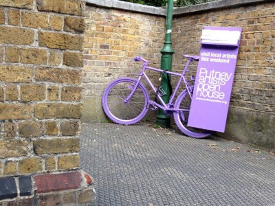 putney artists open house purple bike