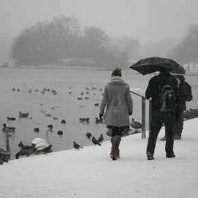 halloween hyde park black and white image