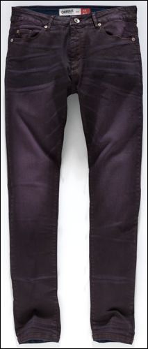 Cherokee Womens Burgundy Coated Jean
