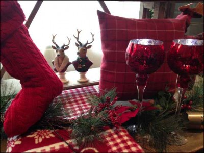 Baubles & Christmas Tree Decorations table red home deco